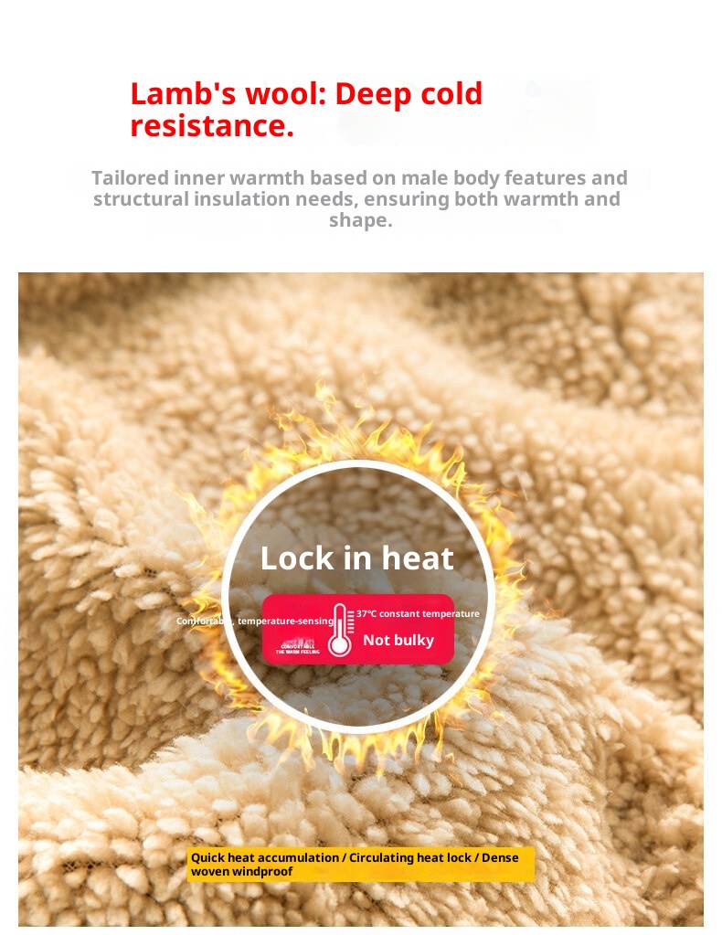 Felpa con cappuccio invernale da uomo, personalizzata, europea e americana, alla moda, con fodera in pile spesso e antifreddo, in agnello_voghion.com