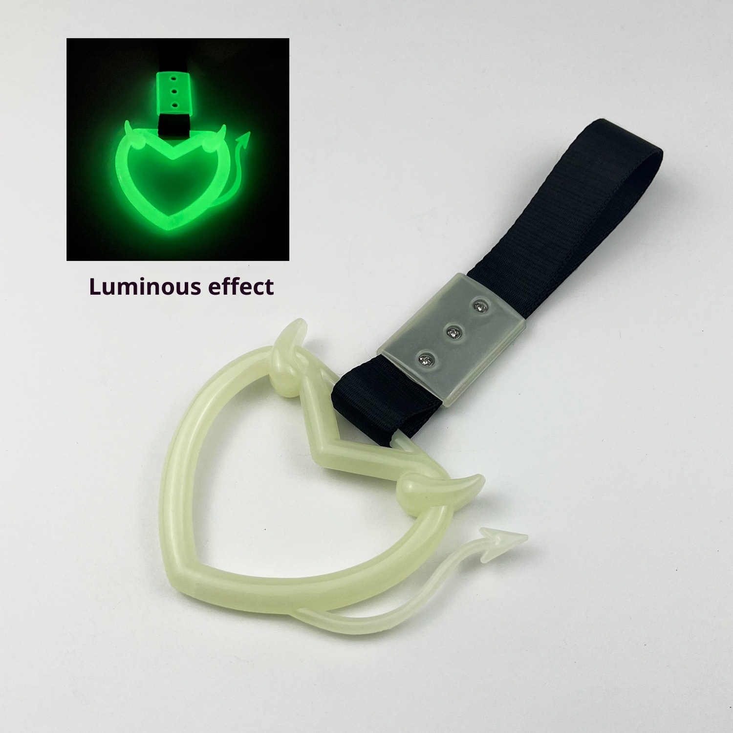 Decorazione diretta dalla fabbrica, nuova, corno da diavolo, tiraggio posteriore, labbro, interno, pendente, anello, auto modificata_voghion.com