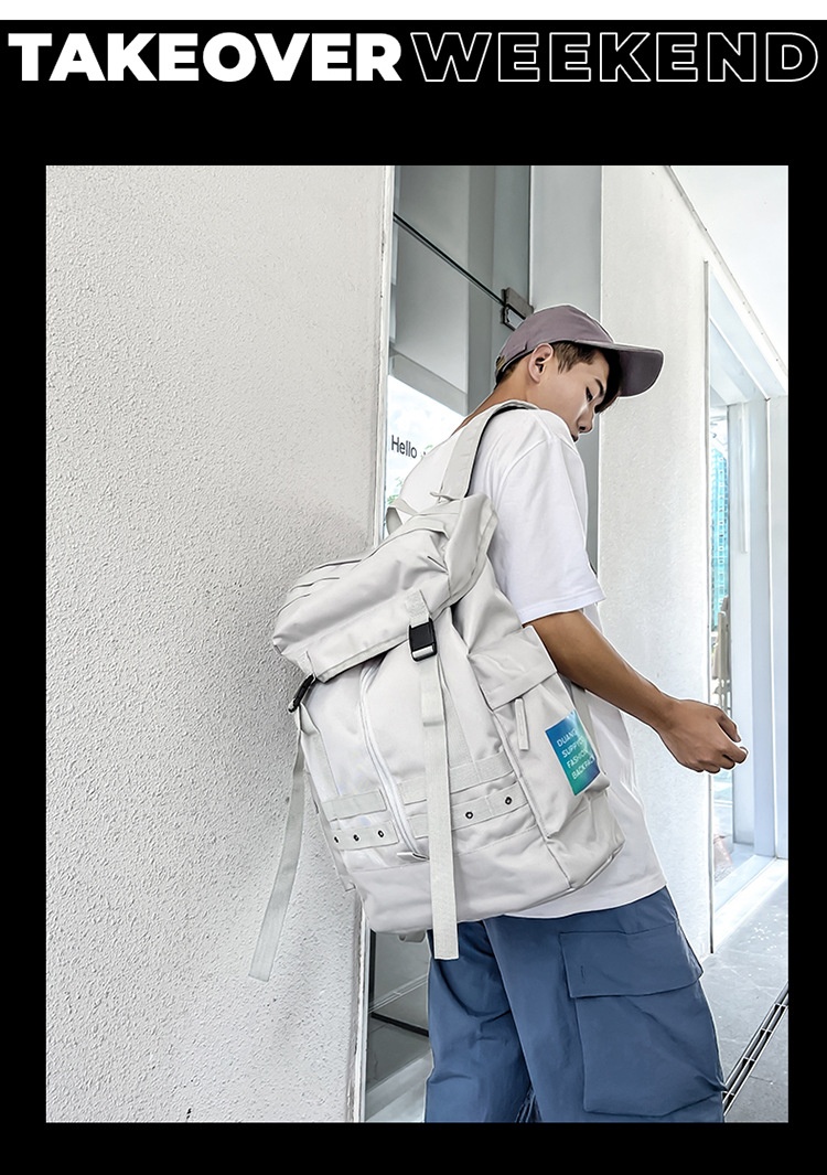 ActiveGo Street Fashion Trendy Backpack For Men And Women, College Students Ski Simple Practical Casual Bag, Large Capacity_voghion.com