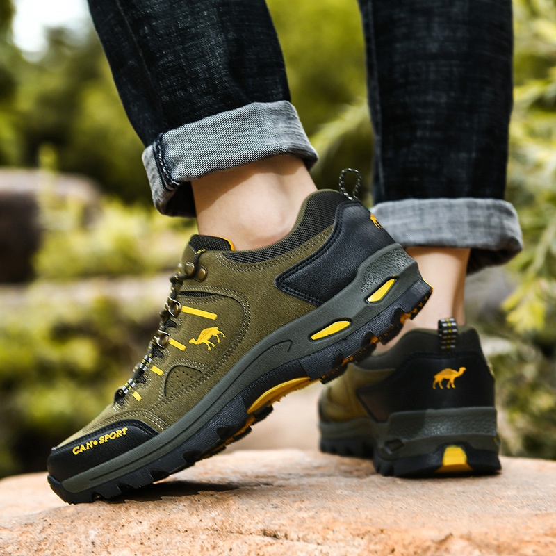 ActiveGo Cross-Border Plus Size Couple Autumn Winter Men's Fashion Outdoor Hik Low-Top Lace-Up Casual Trekk Shoes_voghion.com