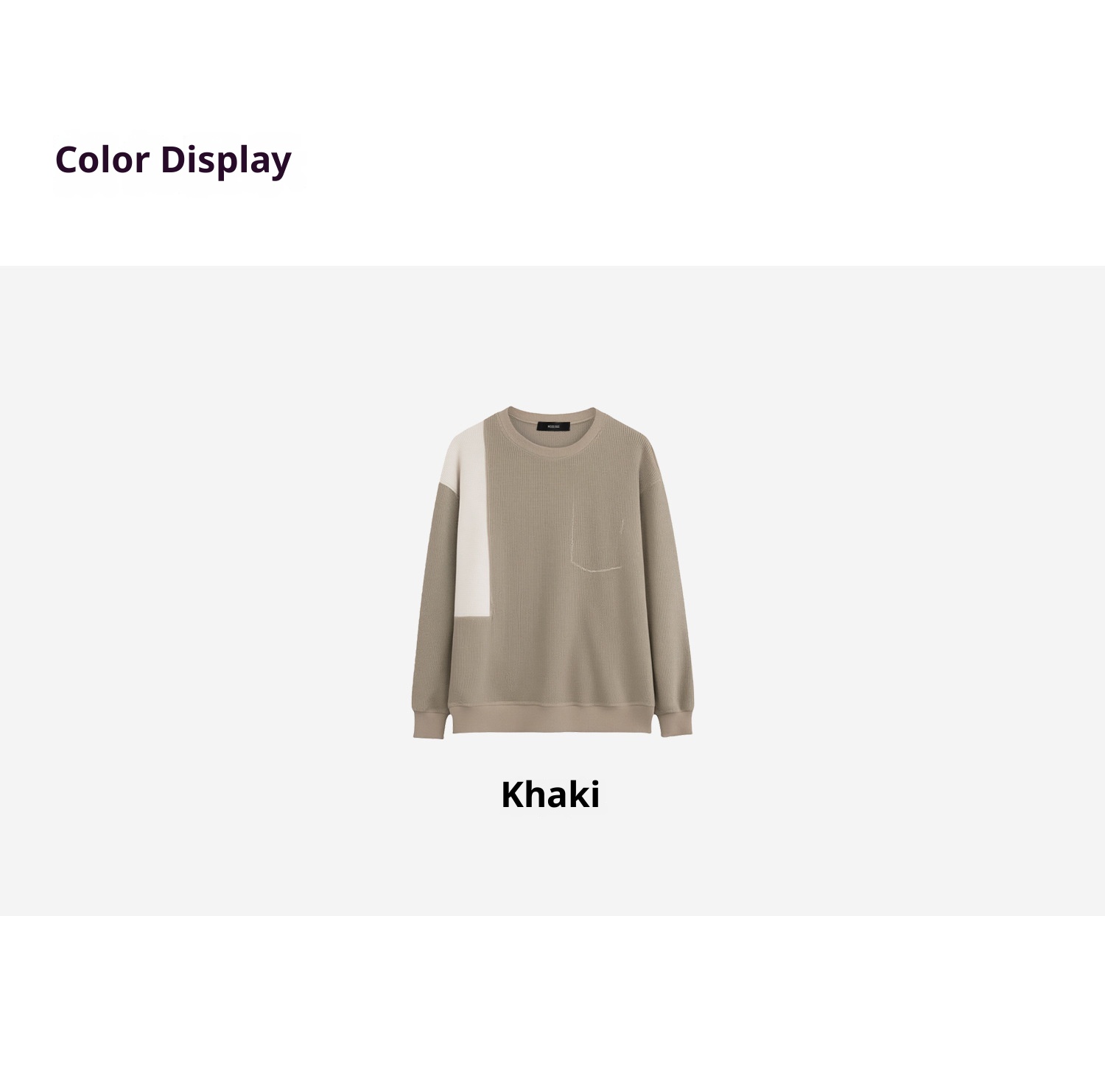 boy Boy Fleece-Lined Thickened High-End Patchwork Crew Neck Men's Sweatshirt 2025 Spring And Autumn New Loose Pullover Top_voghion.com