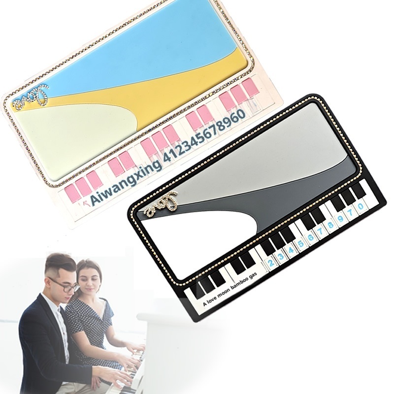 Xiaodeng Xiaodeng Nuovo design creativo Significato romantico Amore Accompagnamento Tappetino antiscivolo Pianoforte Segnale di parcheggio luminoso per interni auto da donna_voghion.com