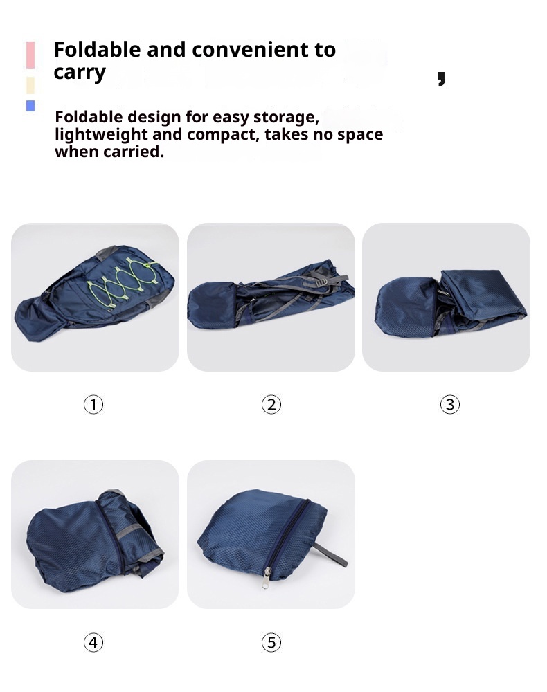 ActiveGo Outdoor Faltbarer Rucksack für Damen und Herren, Multifunktionaler Wander-, Sport- und Reiserucksack, Großes Fassungsvermögen, Tragbar zum Klettern_voghion.com