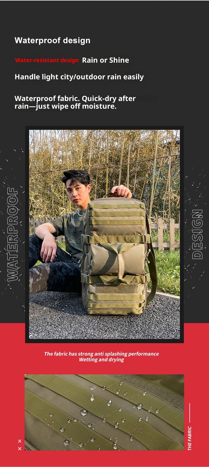 ActiveGo Camouflage Capacity Multifunctional Handheld Large Hiking Climbing Bag Outdoor Travel Backpack_voghion.com