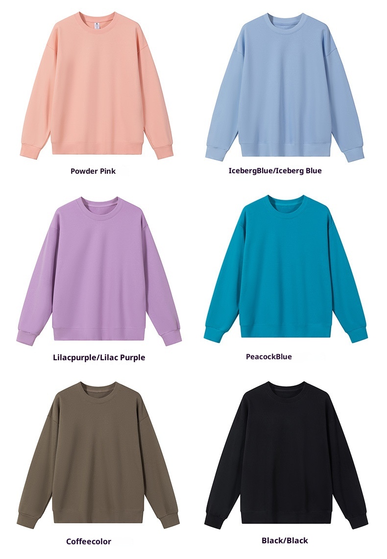 boy Boy Autumn 350g Pure Cotton Thick Men's American Style Trendy Brand Sweatshirt Custom Workwear Embroidery One Piece_voghion.com