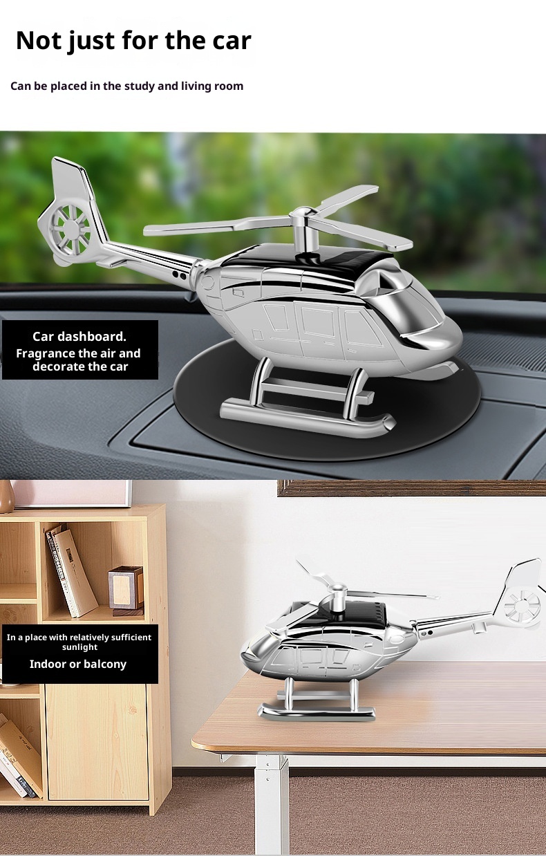 Kreativer, drehbarer Hubschrauber-Lufterfrischer aus Aluminiumlegierung für das Armaturenbrett – ein echter Hingucker für den Autoinnenraum._voghion.com