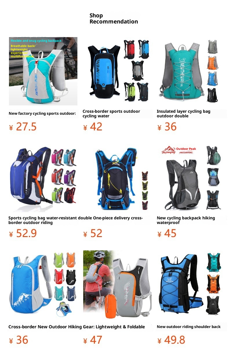 ActiveGo 2025 Cross-Border New Waterproof Cycling Travel Large Capacity Wear-Resistant Sports Polyester Outdoor Backpack_voghion.com