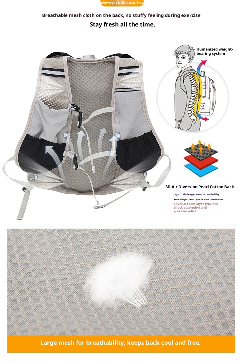 ActiveGo Large Capacity Hiking Water-Resistant Off-Road Cycling Cross-Border Multi-Functional Sports Backpack Marathon Hydration_voghion.com