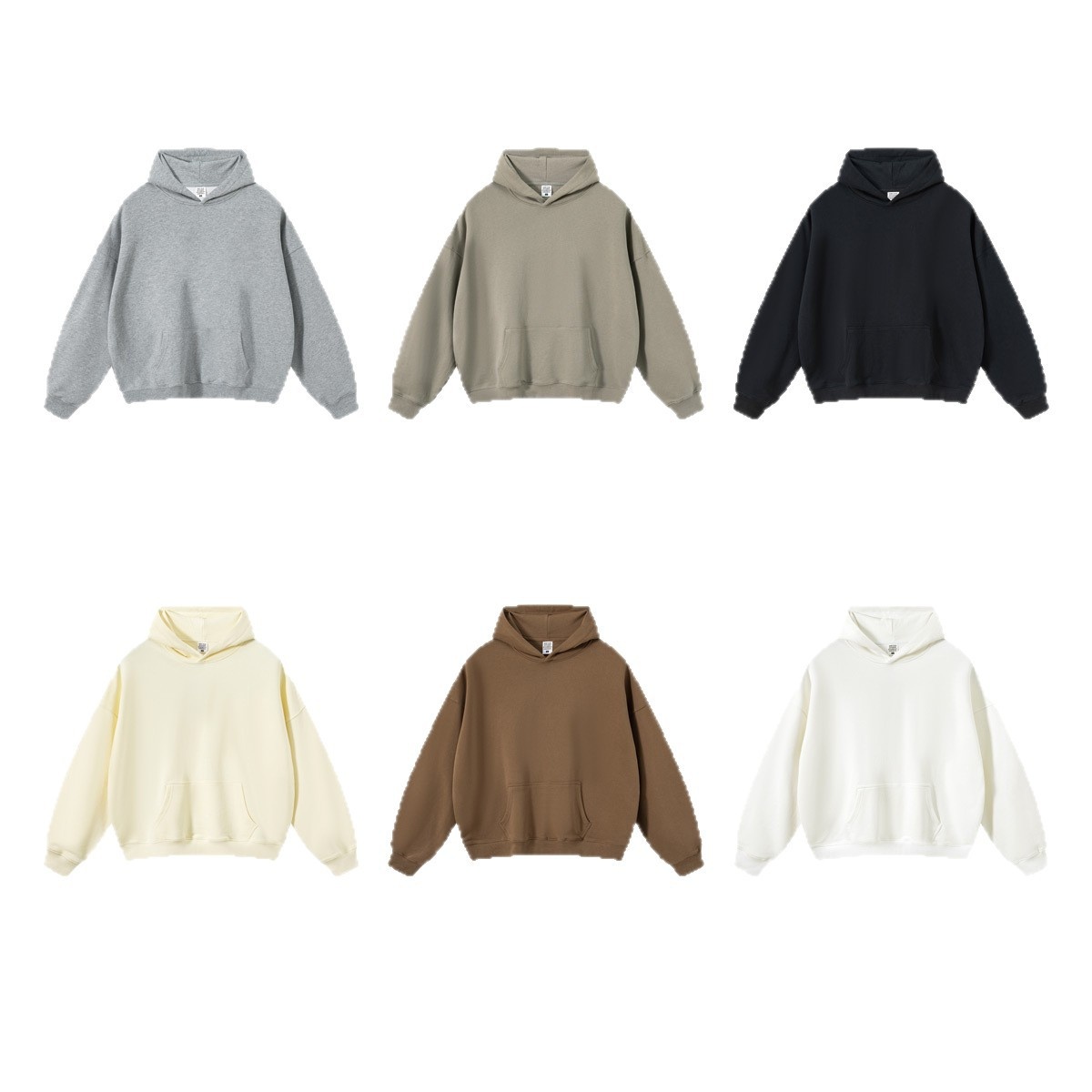 ragazzo Ragazzo KITE Abbigliamento Uomo Autunno Inverno 2025 Stile Americano Transfrontaliero Largo Tinta Unita Basic 430G Puro Cotone Con Cappuccio_voghion.com