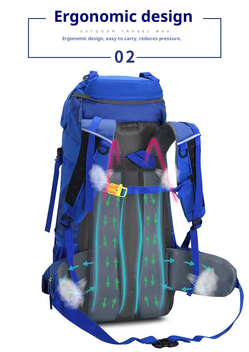ActiveGo Sipariş Bağlantısı Açık Hava Yürüyüşü Erkekler 60L Büyük Kapasiteli Hafif Sırt Çantası Kadın Trekking Çantası Su Geçirmez Seyahat_voghion.com