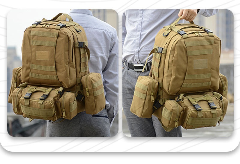 Sac ActiveGo grande capacité pour sports de plein air, cyclisme, randonnée, voyage, alpinisme, multifonctionnel, camouflage tactique_voghion.com