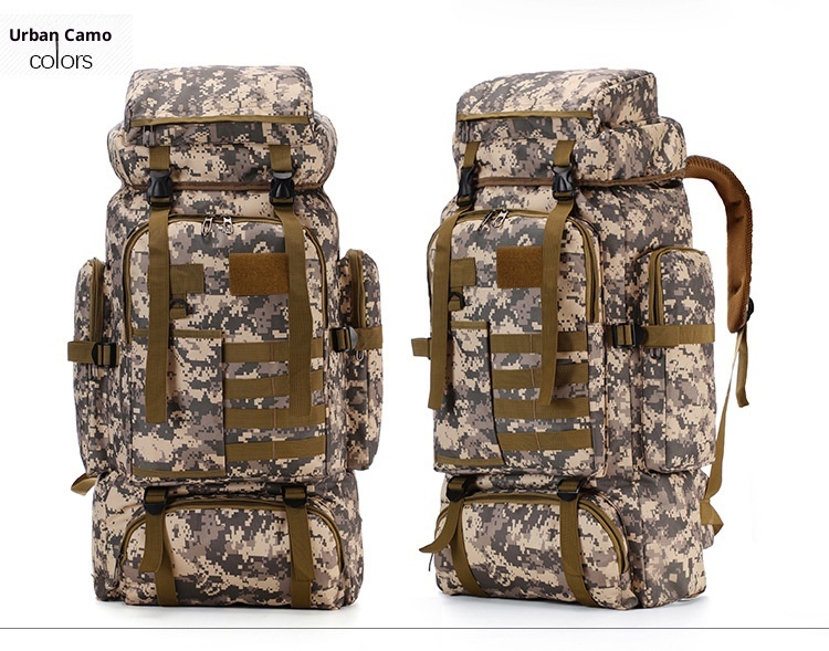 ActiveGo Neuer Cross-Border Outdoor Rucksack mit großem Fassungsvermögen, taktischem Tarnmuster, wasserdicht, ideal für Reisen, Wandern und Camping für Herren_voghion.com