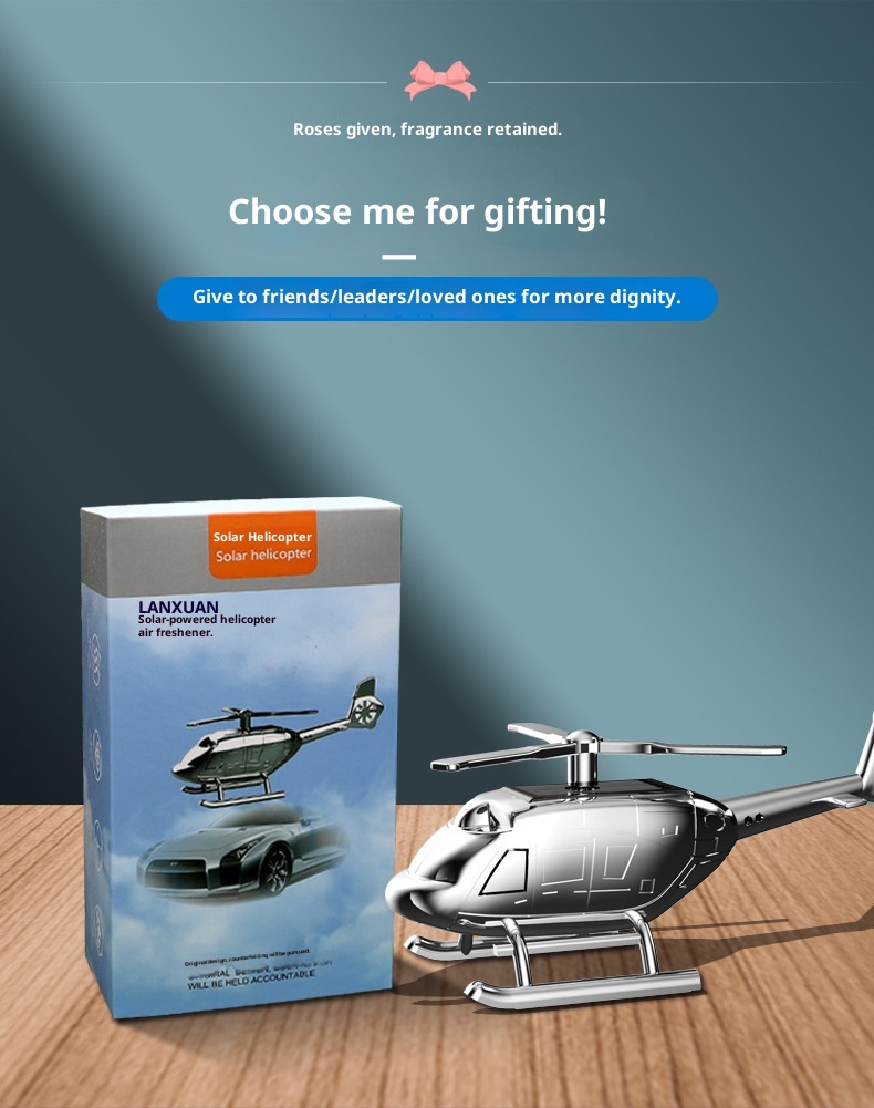 Kreativer, drehbarer Hubschrauber-Lufterfrischer aus Aluminiumlegierung für das Armaturenbrett – ein echter Hingucker für den Autoinnenraum._voghion.com
