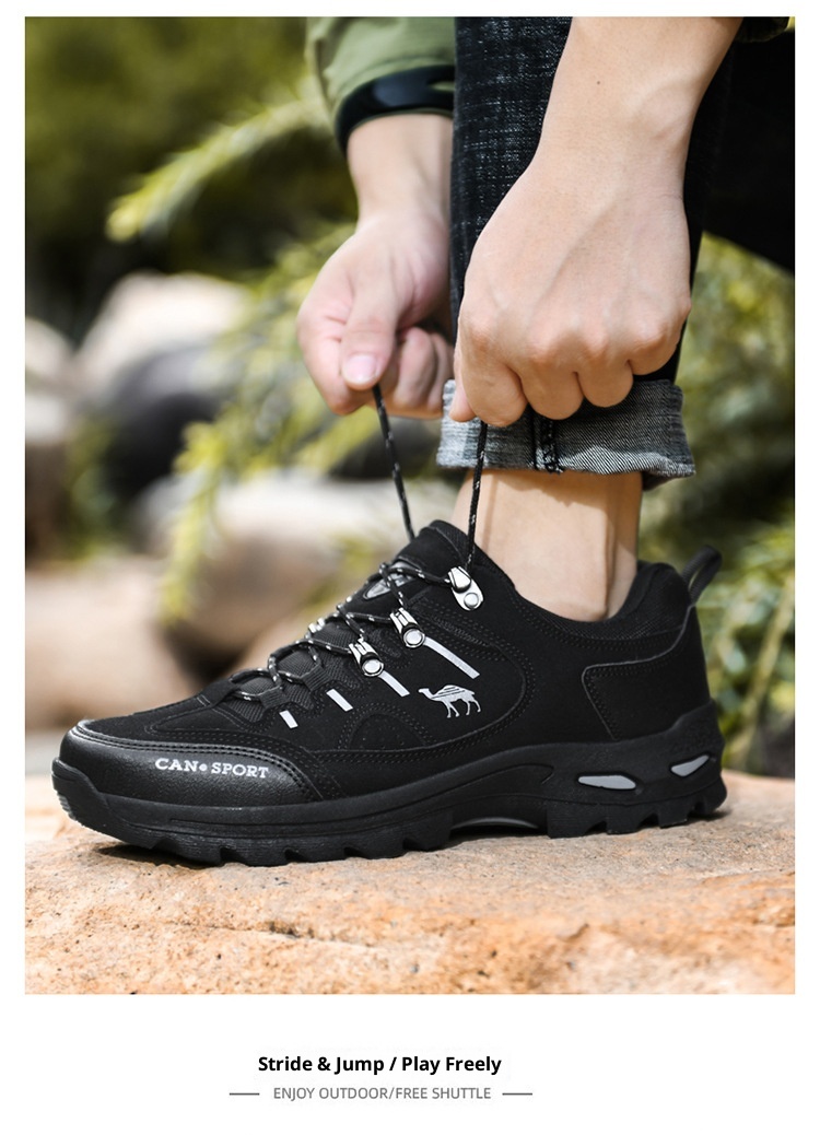 ActiveGo Cross-Border Plus Size Couple Autumn Winter Men's Fashion Outdoor Hik Low-Top Lace-Up Casual Trekk Shoes_voghion.com