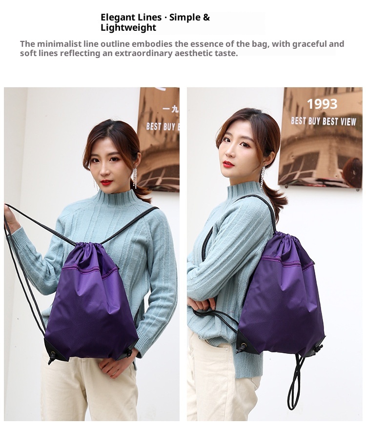 ActiveGo New Simple Pocket Backpack For Men And Women, Casual Travel Backpack, Lare Capacity Drawstrin Gym Sports Basketball_voghion.com