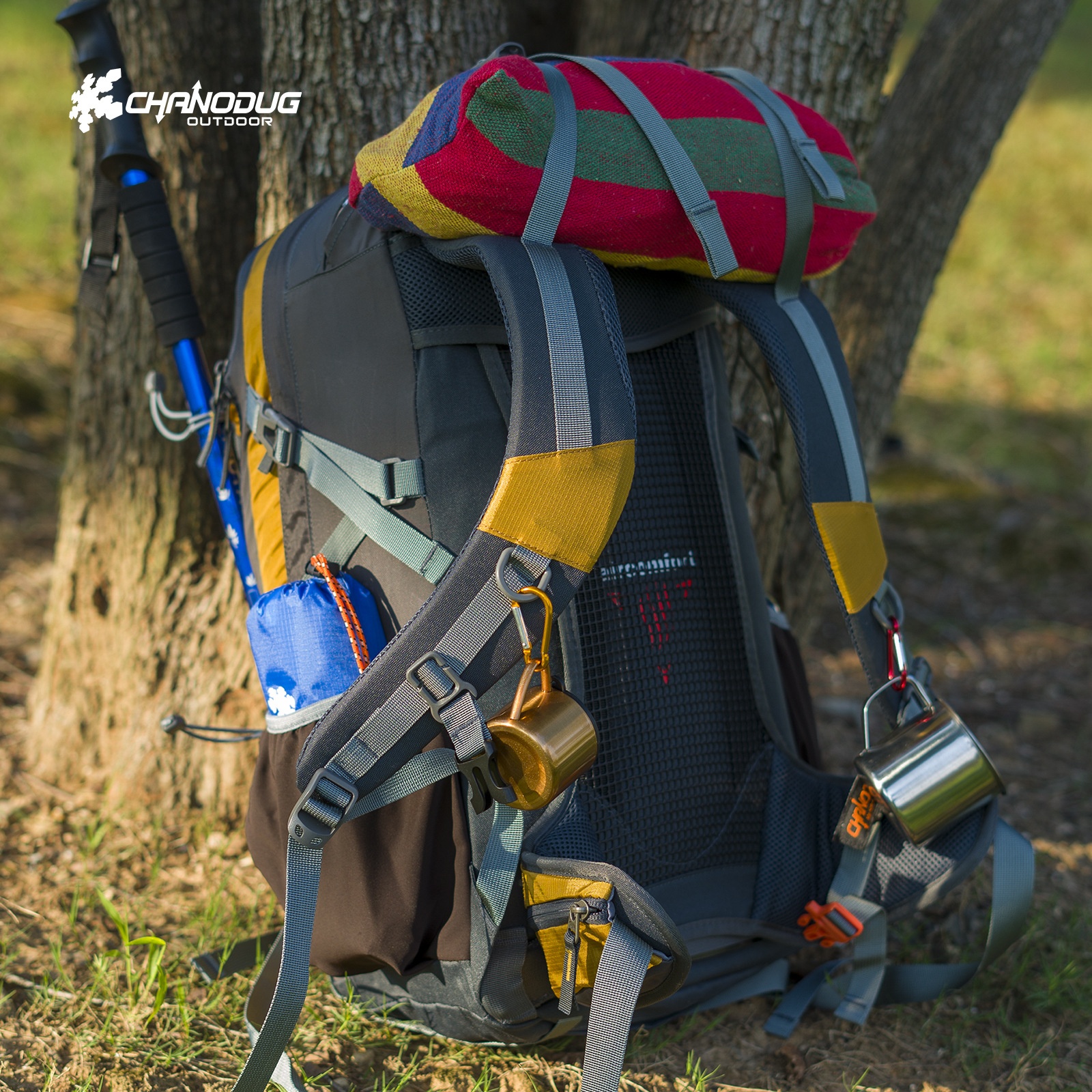 ActiveGo Outdoor 38L Hiking Large Capacity Travel Backpack Trekking Climbing Unisex Double Shoulder School Bag_voghion.com