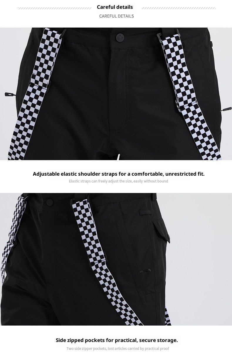 001 Men's With Straps, Windproof, Waterproof, Thickened, Warm, Adult Single And Double Board Sports Outdoor Cross-border Ski_voghion.com