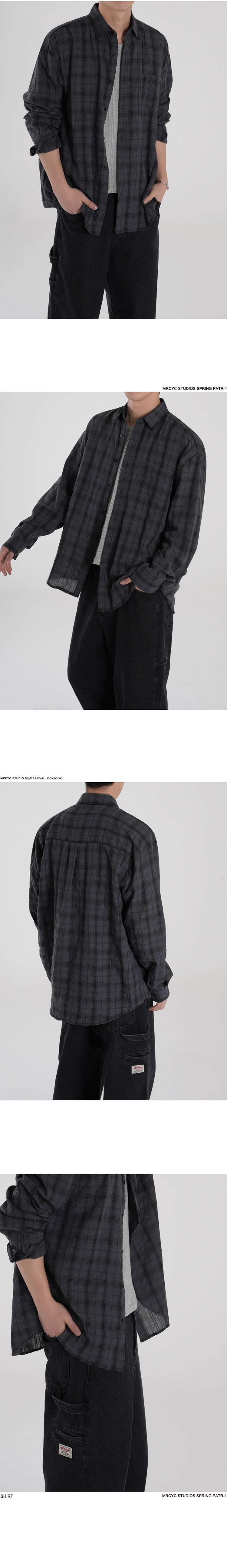 ForMen MYQ Lazy Style Casual For Men Autumn Loose Turn-Down Collar Top Korean Trend Long Sleeve Shirt_voghion.com