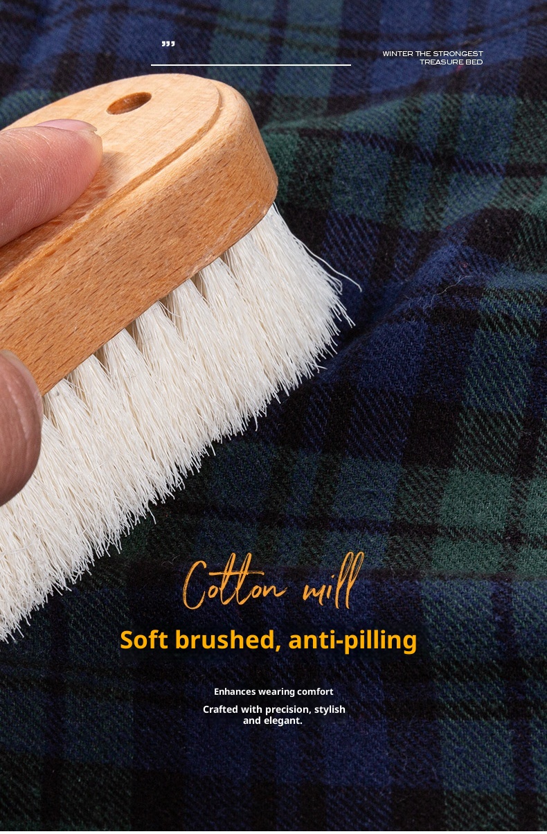 ForMen Herbst Winter Jugend Reine Baumwolle Gebürstetes Karomuster Modisches Freizeit-Flanellhemd mit langen Ärmeln Neu Herren_voghion.com