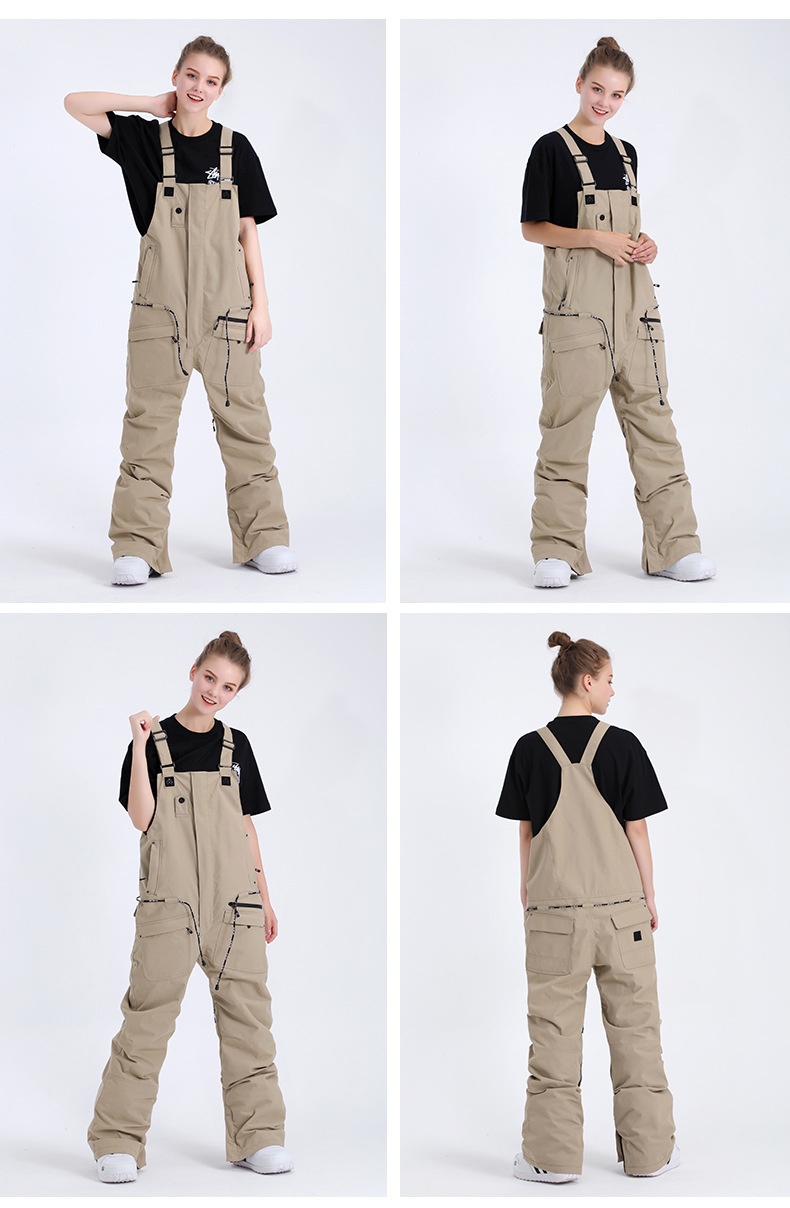 001 Erkek ve Kadın Tek Parça Sıcak Rüzgar Geçirmez Su Geçirmez Dış Mekan Ekipmanları Snowboard Kayak Takımı Kar Pantolonu_voghion.com