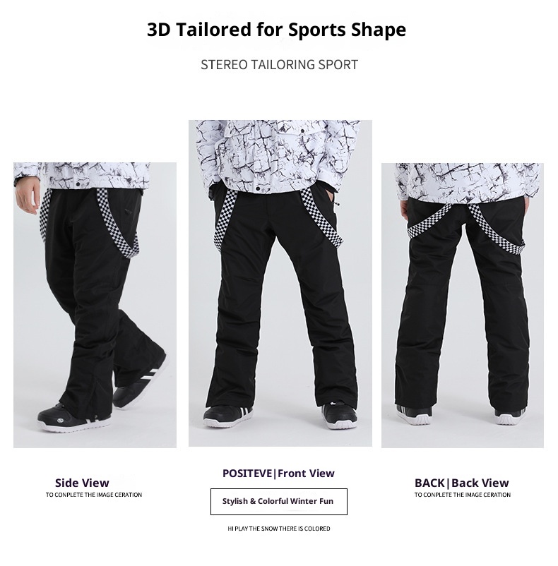 001 Men's With Straps, Windproof, Waterproof, Thickened, Warm, Adult Single And Double Board Sports Outdoor Cross-border Ski_voghion.com