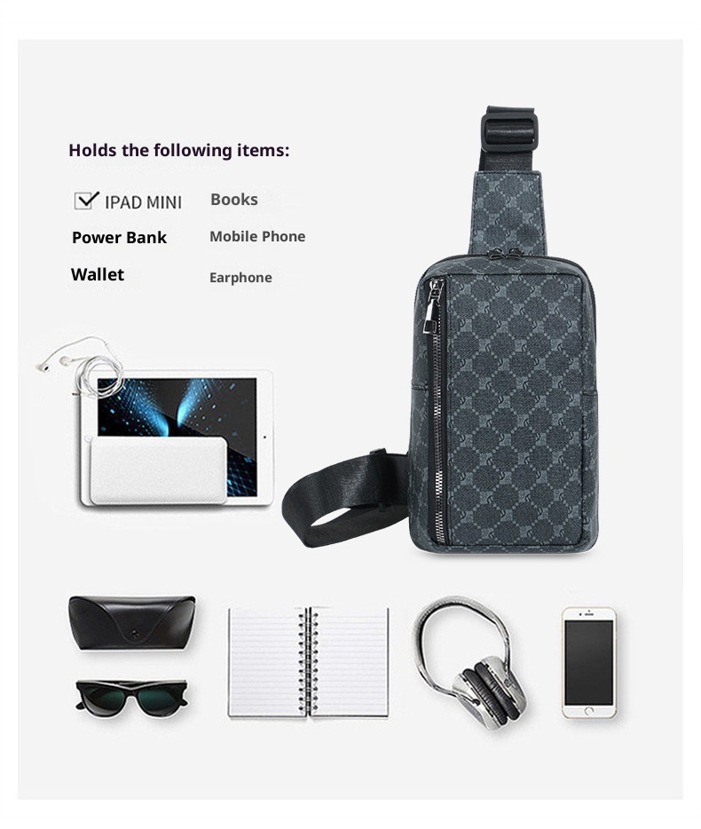 Mochila bandolera pequeña para hombre, estilo deportivo, ideal para ocasiones informales. También disponible en versión para mujer._voghion.com