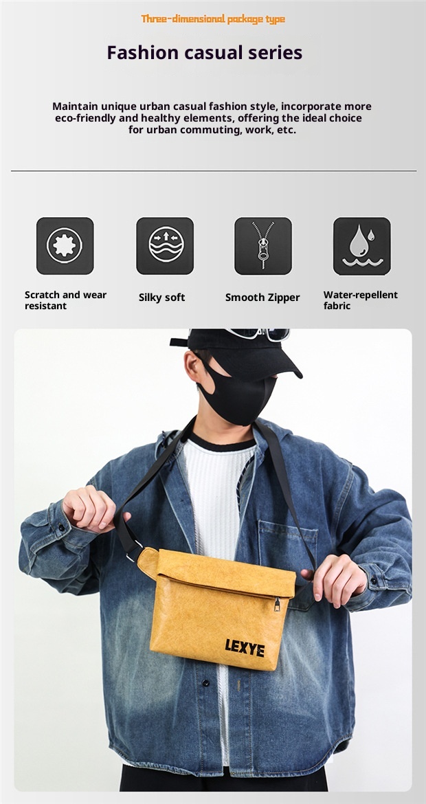 001 2025 Men's Simple Fashion Chest Trendy Brand Large Capacity Outdoor Sports Unisex Crossbody Single Shoulder Bag Niche_voghion.com