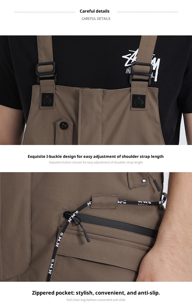 001 Erkek ve Kadın Tek Parça Sıcak Rüzgar Geçirmez Su Geçirmez Dış Mekan Ekipmanları Snowboard Kayak Takımı Kar Pantolonu_voghion.com