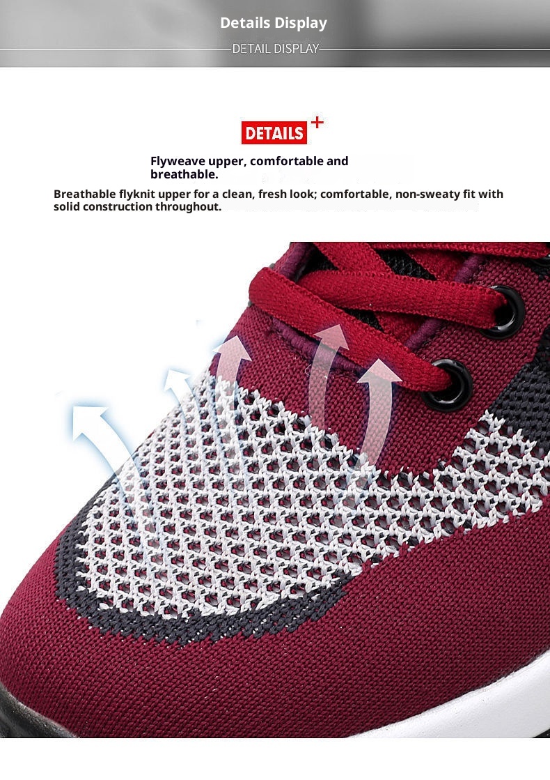 ShoeGlobe Foreign Trade Printemps Été Nouvelles Baskets respirantes en maille avec coussin d'air pour femmes, style maman, rehaussantes et tendance_voghion.com