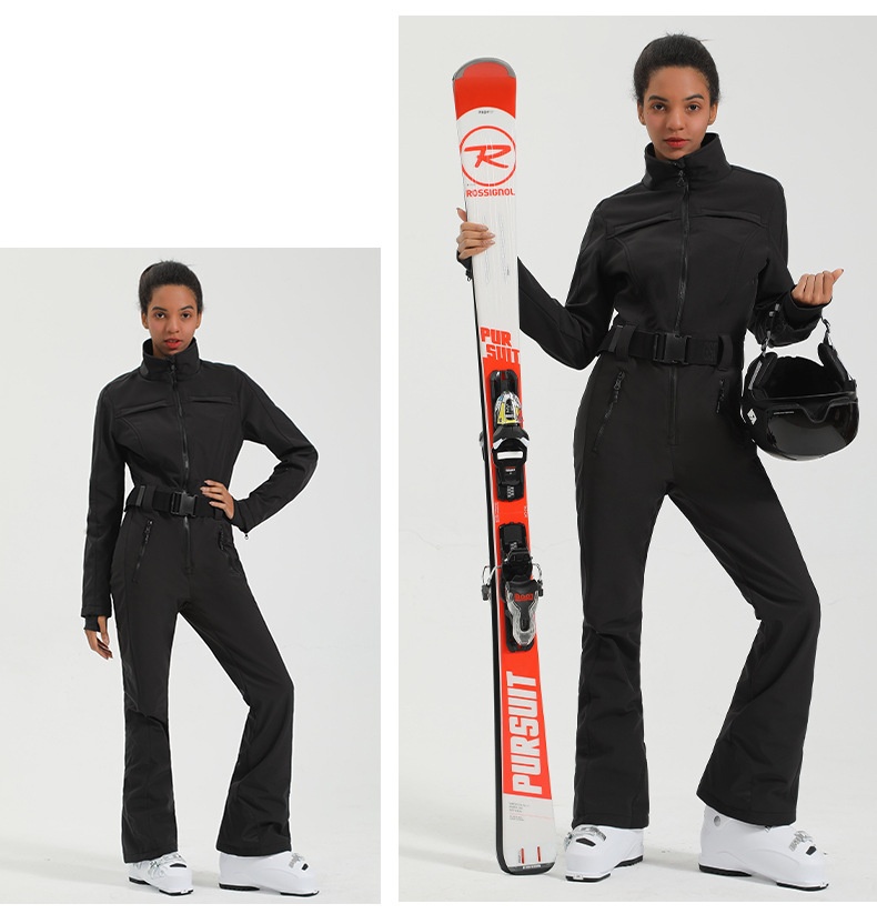 001 Nuova tuta da donna monopezzo professionale impermeabile calda vestibilità slim doppia tavola stile americano giacca da sci transfrontaliera e_voghion.com