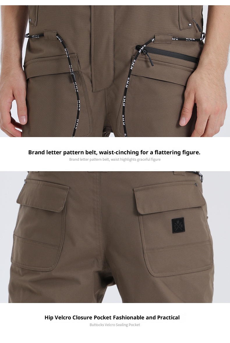 001 Erkek ve Kadın Tek Parça Sıcak Rüzgar Geçirmez Su Geçirmez Dış Mekan Ekipmanları Snowboard Kayak Takımı Kar Pantolonu_voghion.com