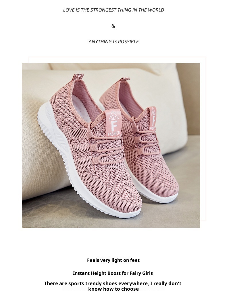 ShoeGlobe Zomer Nieuwe Casual Running Buitenlandse Handel Dames Ademende Enkel Zachte Zool Sportschoenen Voor Dames_voghion.com