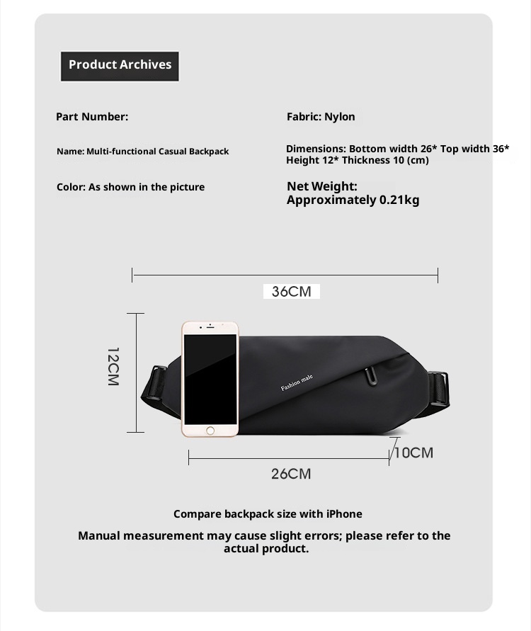 001 Cross-Border Foreign Trade Chest Ins Sports Men's Shoulder Casual Outdoor Waist Fashion Small Crossbody Bag_voghion.com