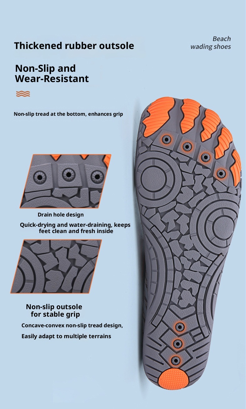 ShoeGlobe ShoeGlobe Scarpe da trekking a cinque dita per uomo e donna, per guado, spiaggia, outdoor, anfibio, nuoto, asciugatura rapida_voghion.com