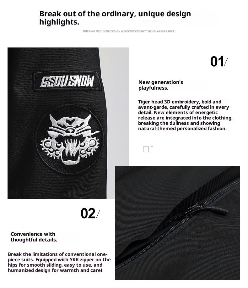 001 Gsousnow Suit per uomo e donna, monopezzo antivento, impermeabile, traspirante, caldo, giacca da sci per coppia con tavola singola e doppia_voghion.com