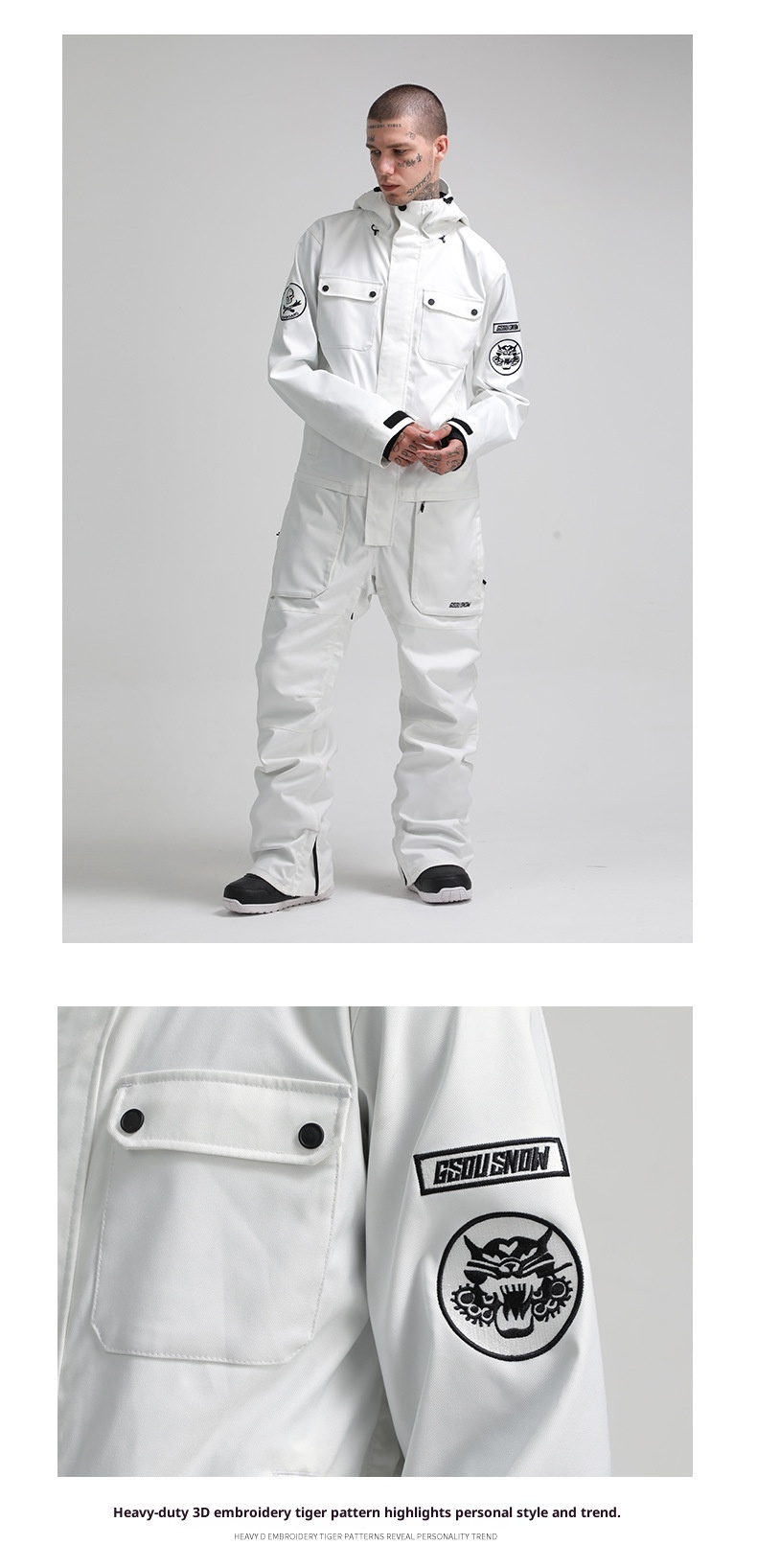 001 Gsousnow Suit per uomo e donna, monopezzo antivento, impermeabile, traspirante, caldo, giacca da sci per coppia con tavola singola e doppia_voghion.com