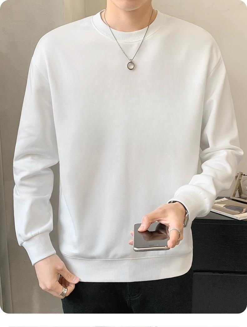 Erkek Çocuk Sweatshirt Yuvarlak Yaka Sonbahar Kış Yeni Bol Kalın Polar Uzun Kollu Kazak Moda Günlük Çok Yönlü Taban_voghion.com