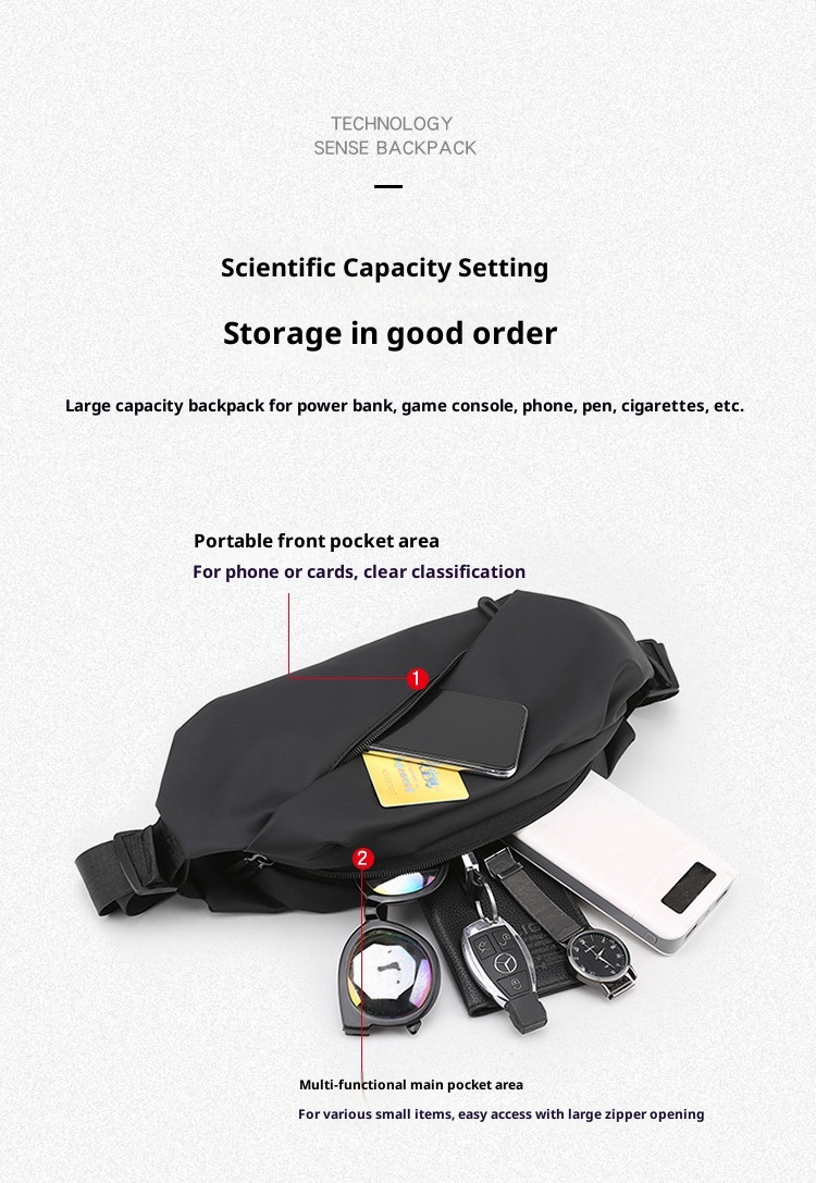 001 Cross-Border Foreign Trade Chest Ins Sports Men's Shoulder Casual Outdoor Waist Fashion Small Crossbody Bag_voghion.com