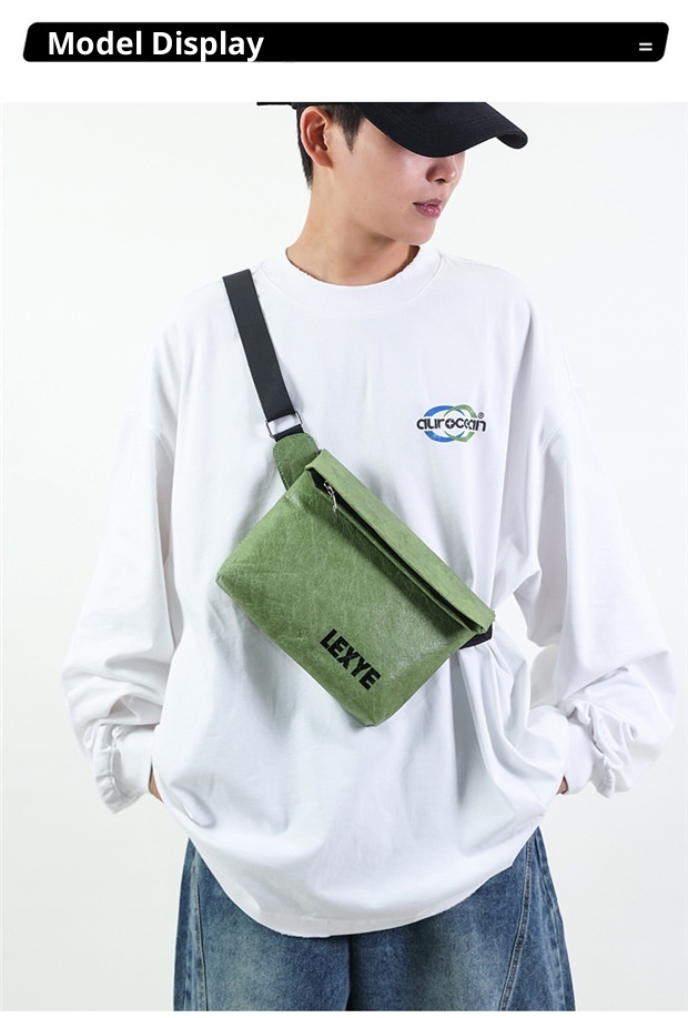 001 2025 Men's Simple Fashion Chest Trendy Brand Large Capacity Outdoor Sports Unisex Crossbody Single Shoulder Bag Niche_voghion.com