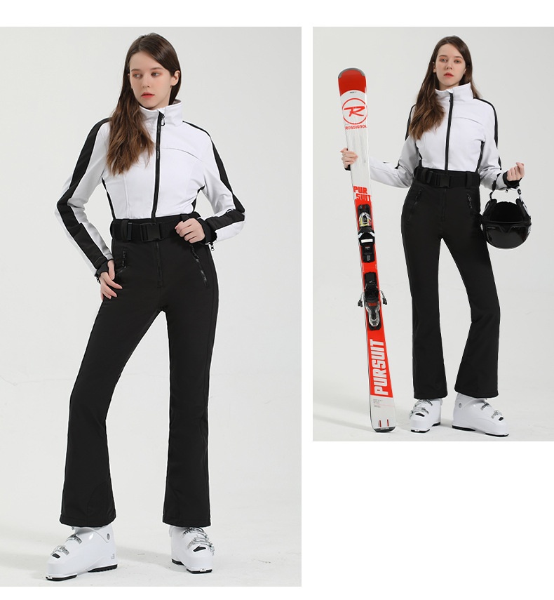 001 Nuova tuta da donna monopezzo professionale impermeabile calda vestibilità slim doppia tavola stile americano giacca da sci transfrontaliera e_voghion.com