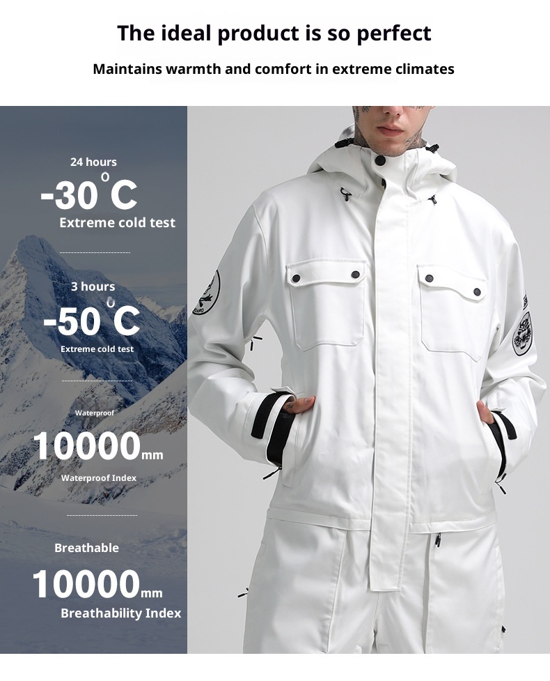 001 Gsousnow Suit per uomo e donna, monopezzo antivento, impermeabile, traspirante, caldo, giacca da sci per coppia con tavola singola e doppia_voghion.com