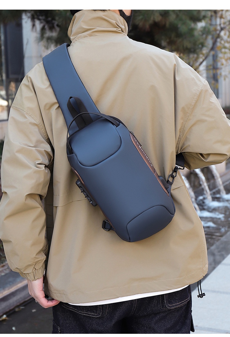 001 New Cross-Border Sports Leisure Anti-Theft Functional Chest Commuting Large Capacity Single Shoulder Crossbody Bag Men's_voghion.com