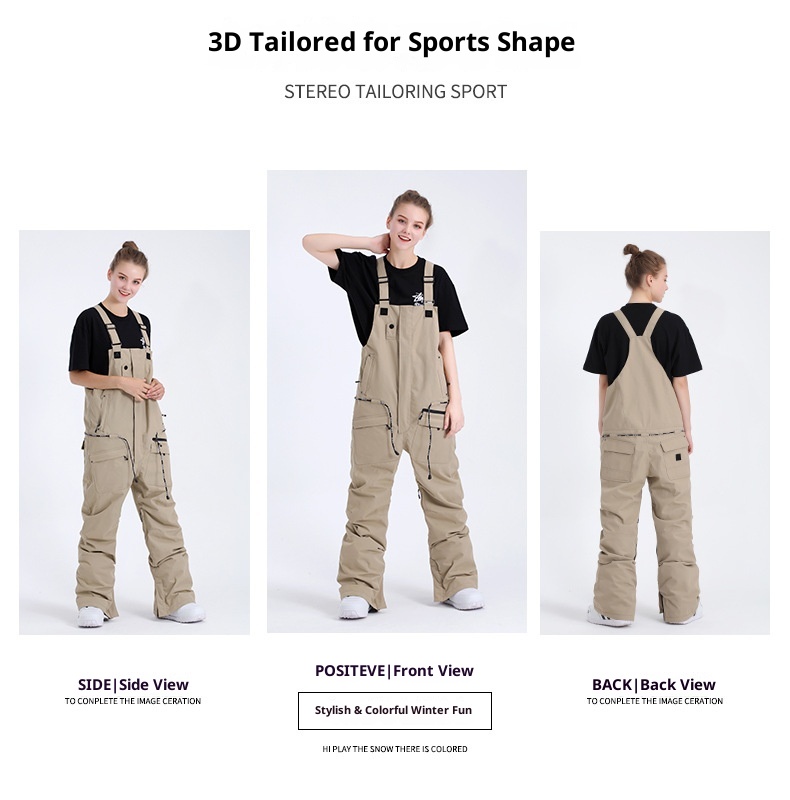 001 Erkek ve Kadın Tek Parça Sıcak Rüzgar Geçirmez Su Geçirmez Dış Mekan Ekipmanları Snowboard Kayak Takımı Kar Pantolonu_voghion.com