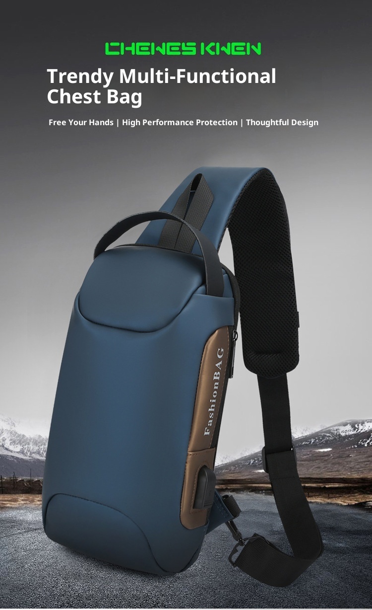 001 New Cross-Border Sports Leisure Anti-Theft Functional Chest Commuting Large Capacity Single Shoulder Crossbody Bag Men's_voghion.com