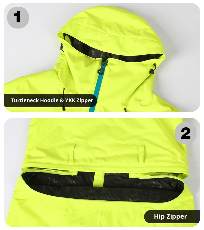 Conjunto de pantalón y traje de esquí profesional de una pieza para mujer, estilo freestyle, resistente al viento, impermeable y de color liso (001). Ideal para snowboard, estilo libre y con doble tabla._voghion.com