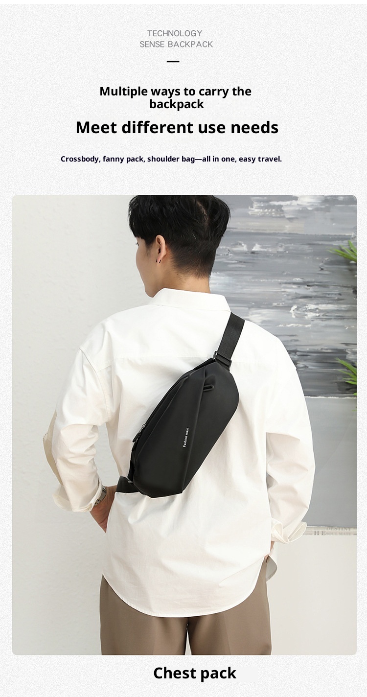 001 Cross-Border Foreign Trade Chest Ins Sports Men's Shoulder Casual Outdoor Waist Fashion Small Crossbody Bag_voghion.com