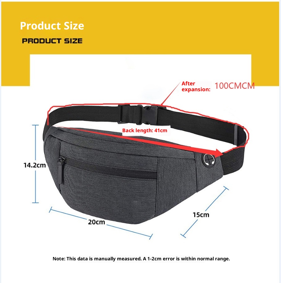 001 Cross-Border Brusttasche für Damen und Herren, wasserdicht, ideal für Reisen, Spaziergänge, Laufen, Wandern und Radfahren_voghion.com