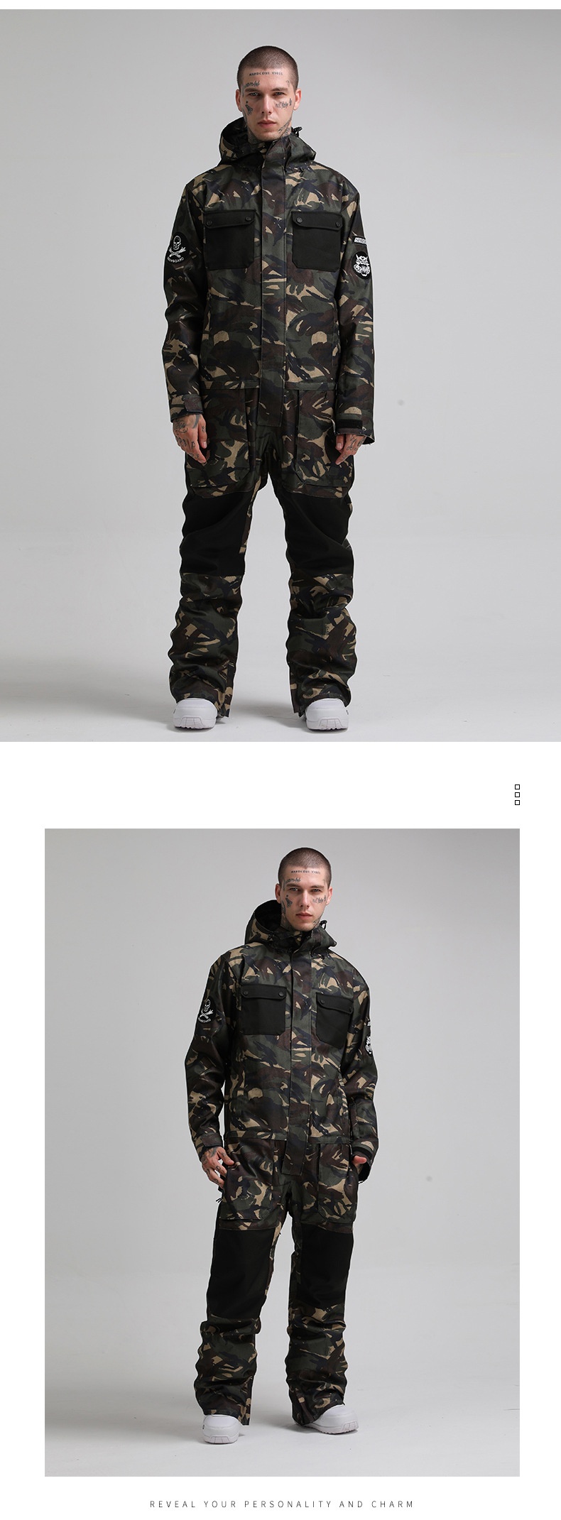 001 Gsousnow Suit per uomo e donna, monopezzo antivento, impermeabile, traspirante, caldo, giacca da sci per coppia con tavola singola e doppia_voghion.com