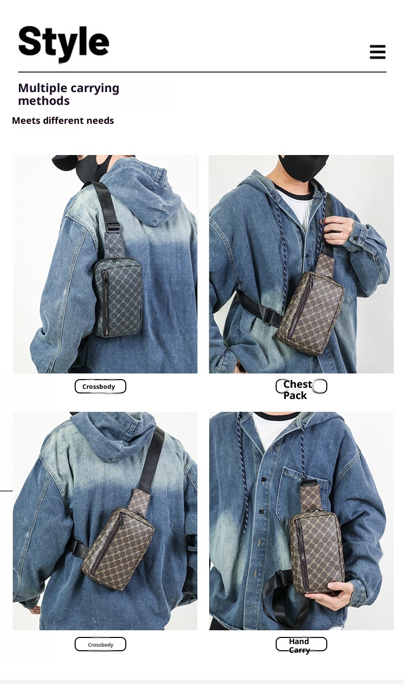 Mochila bandolera pequeña para hombre, estilo deportivo, ideal para ocasiones informales. También disponible en versión para mujer._voghion.com