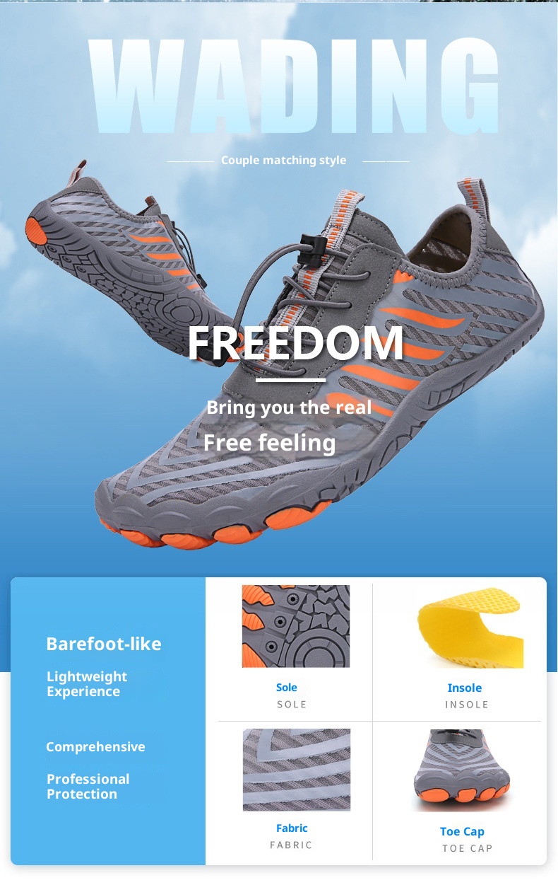 ShoeGlobe ShoeGlobe Scarpe da trekking a cinque dita per uomo e donna, per guado, spiaggia, outdoor, anfibio, nuoto, asciugatura rapida_voghion.com